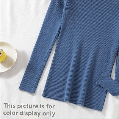 Half Turtleneck Knitted Sweater Women's Bottoming Shirt Women's Autumn and Winter