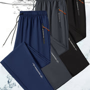 3-Pack Men'S All-Season Workout Pants - Gym, Running, Casual Athletic Sweatpants with Zipper Pocket - Drawstring Waist - Olive Green - Lightweight & Durable for Training, Outdoor, Casual Attire - Idea