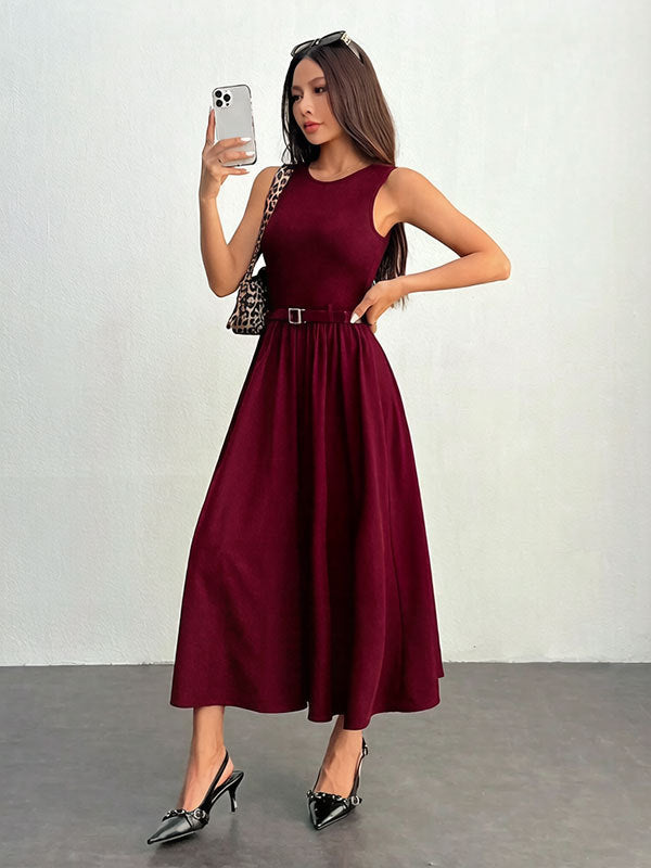 Sleeveless Dress Casual and Versatile Womens Wear