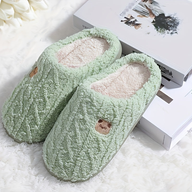 Slippers For Winter Indoor Home Use, Anti Slip And Warm For Couples, Bags And Soft Soled Winter Woolen Slippers