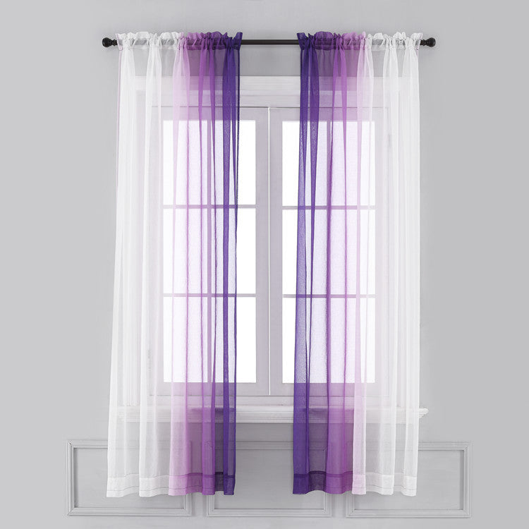 Left and Right Gradient Color Curtain Window Screen Finished Product