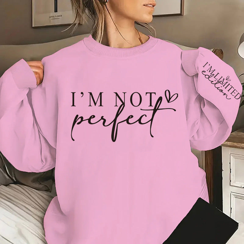 Chic Women's Letter Print Pullover Casual Sweatshirt