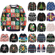 Festive Santa Elk Christmas Sweatshirt for Women