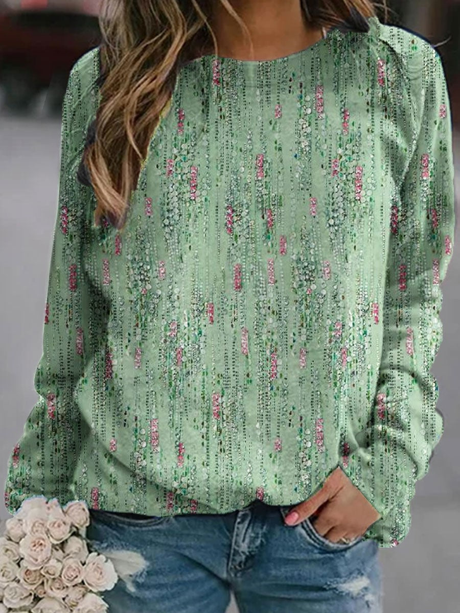 Women's 3D Printed Casual Long Sleeve Sweatshirt