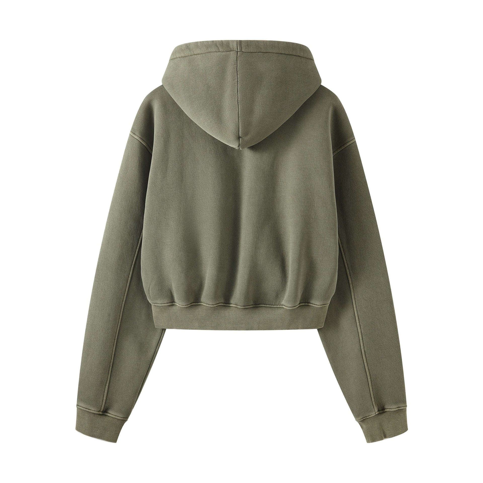 Retro Color Block Zip Hooded Sweater
