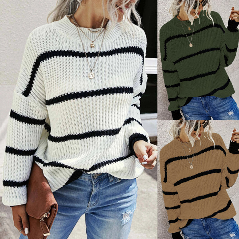 Women's Loose Knitted Pullover Sweater Coat