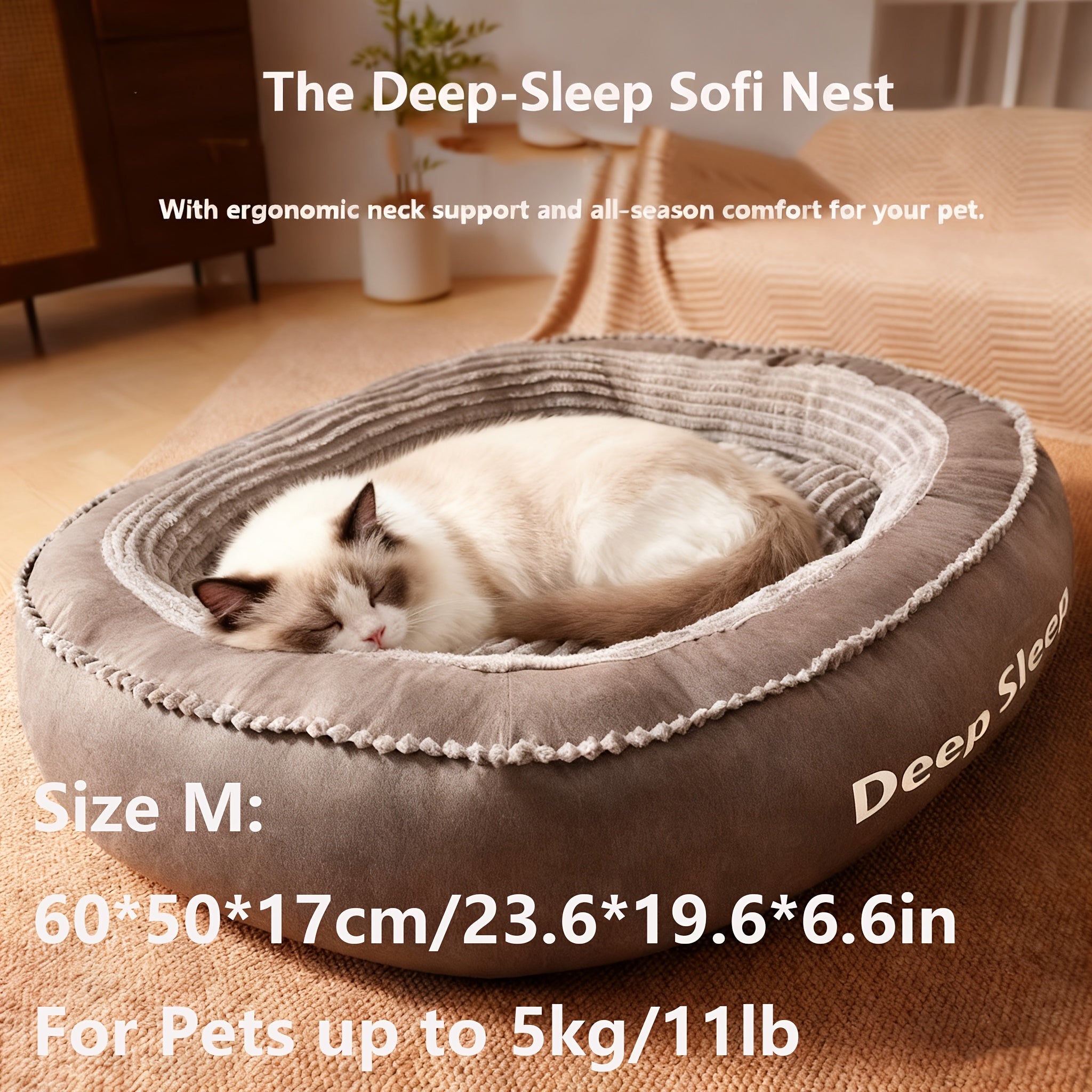 1pc Extra Large Orthopedic Dog Bed-Machine Washable Cat Sofa Pet Couch, Winter-Warm Plush Pet Cushion Pad, for Golden Retrievers, Corgis, German Shepherds 110.23LB. Perfect Gift