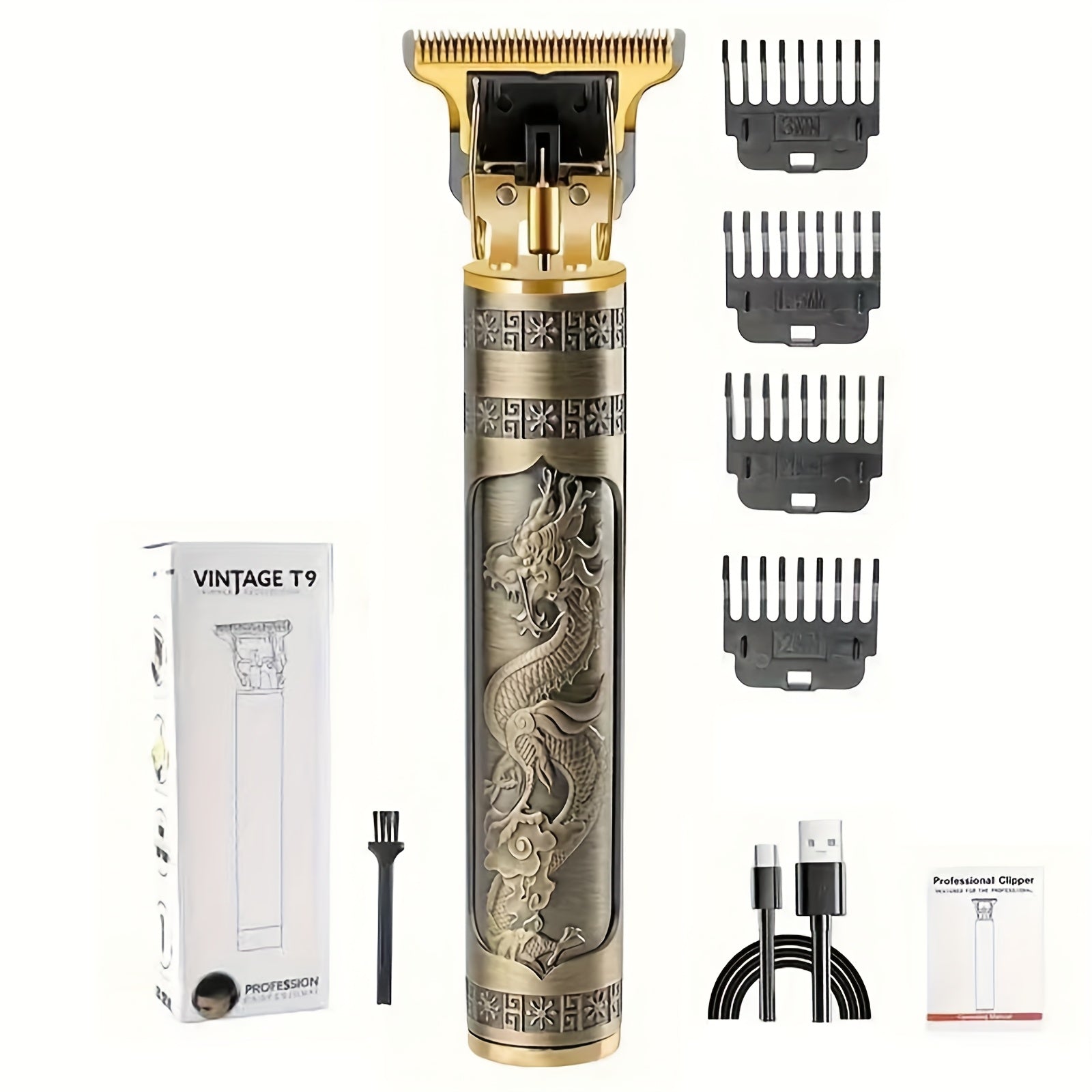 3-in-1 Set/2-in-1 Set/1pc Men's Hair Clipper Set And Beard Trimmer Set Men's Hair Clippers USB Charging Hair Clipper