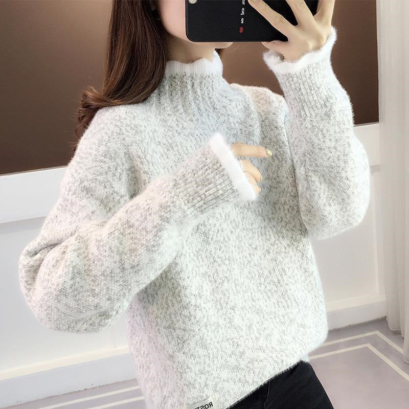 Womens Thick Turtleneck Knit Sweater Suitable for Both Layering and Wearing As Outerwear