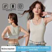 Lyocell Cotton Fixed-cup Padded Strap Camisole