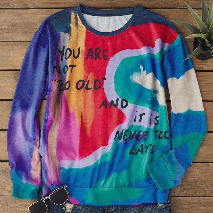 Gradient Oversized Round Neck Sweater