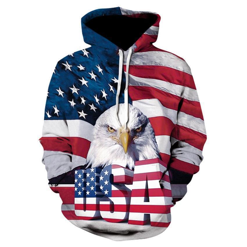Women's 3D Print Hooded Pocket Pullover Sweatshirt