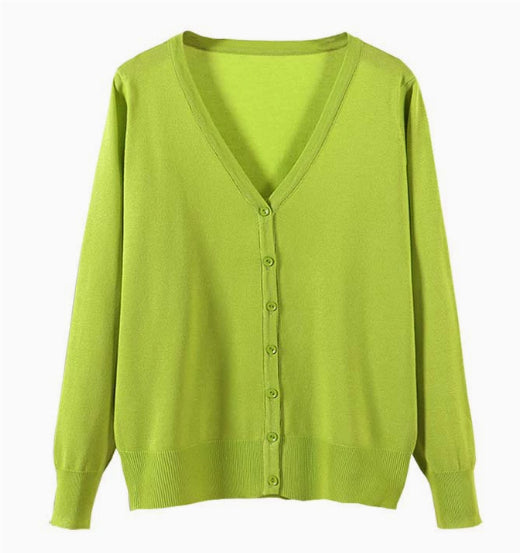 Women's Slim-fit Springautumn Plus-size Knitted Cardigan