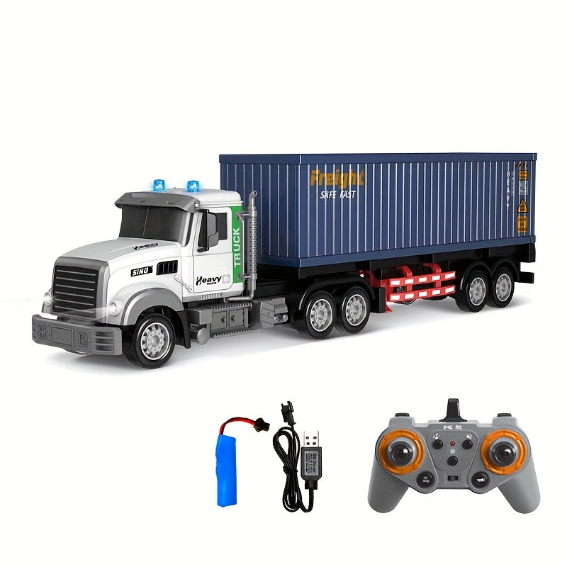 Remote Control Container Trailer – 1:24 Scale, Loadable Cargo, Battery Powered