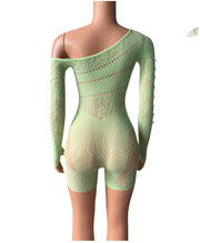 Seductive One-Shoulder Long Sleeve Nightdress