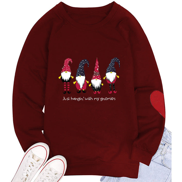 Women's Round Neck Arm Love Sweater