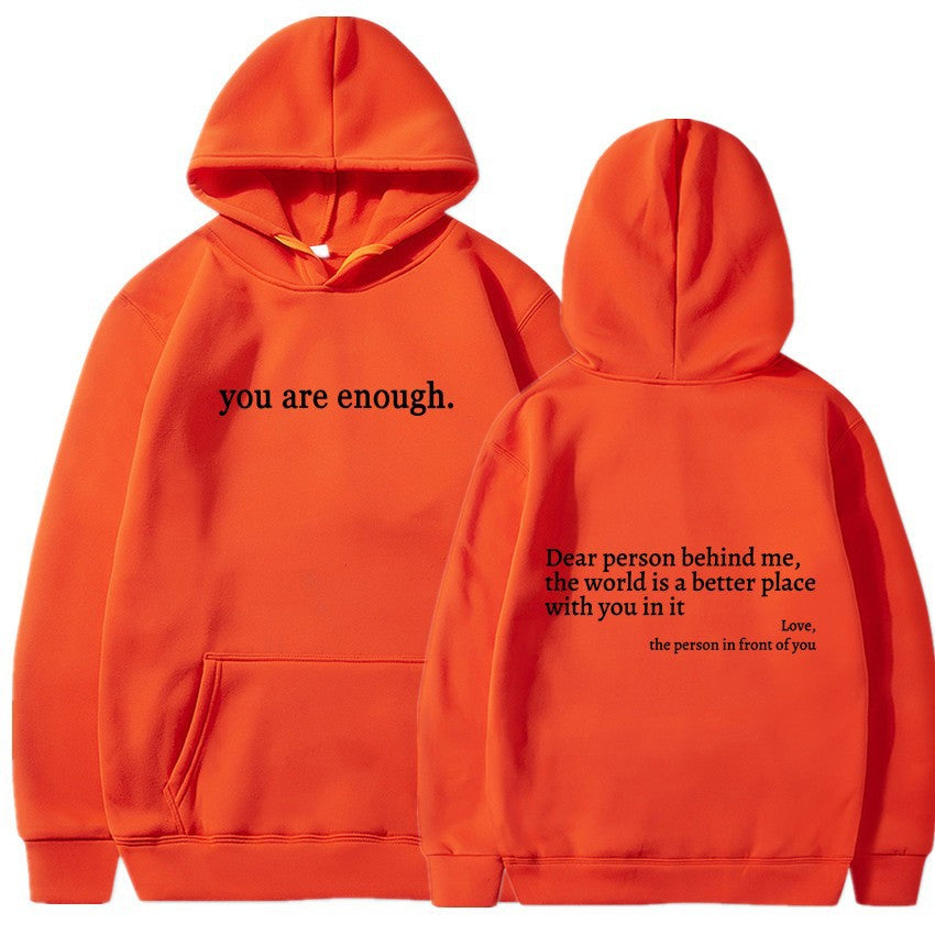 Women's Brushed Letter Hoodie Cozy Fleece Pullover