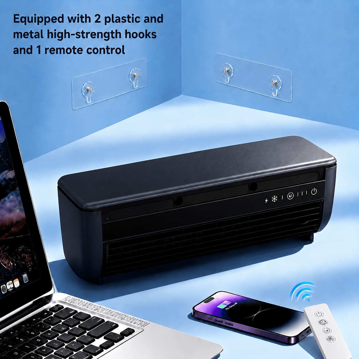 Portable Rechargeable Air Cooler with Water Spray System and Remote Control