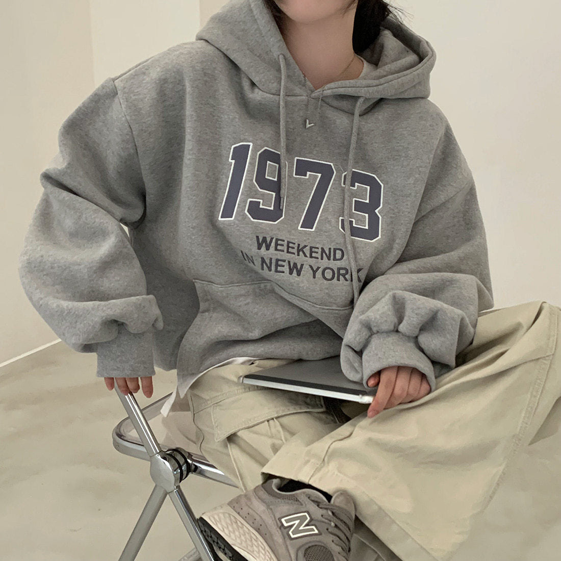 Cozy Fleece-Lined Letter Hoodie for Casual Everyday Wear