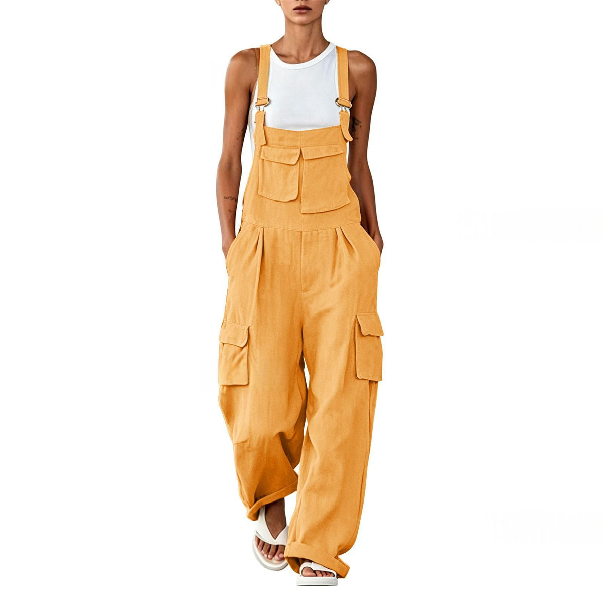 Womens Comfortable Suspender Jumpsuit For Summer