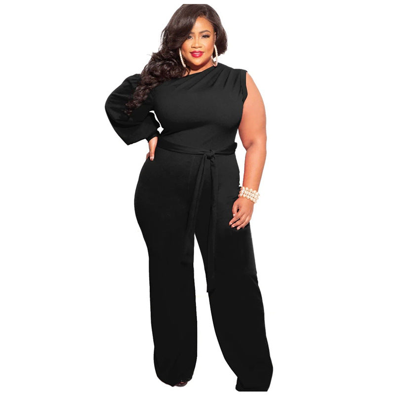 Plus Size High-Waist Sporty Jumpsuit Active Pants