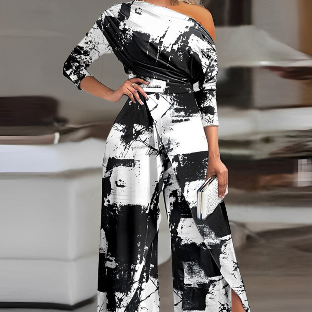 Women's One-Shoulder Elegant Formal Party Jumpsuit