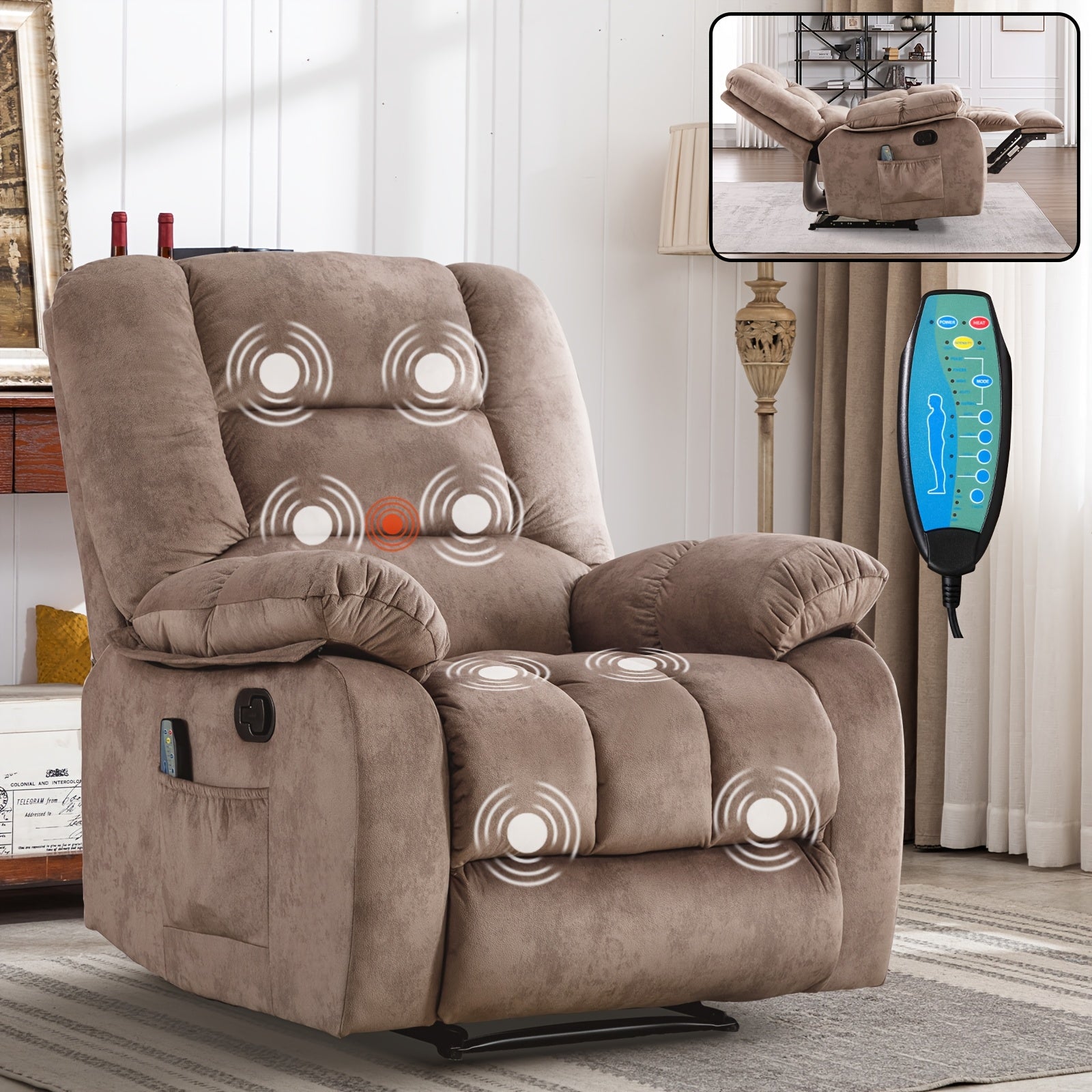 Modular L-shaped chaise longue sofa bed with deep seat and corduroy upholstery