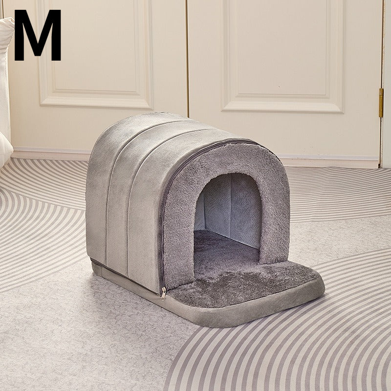 Upgraded Dog Bed Tunnel House - New Cat House Dog House, Winter Warmth Small Dog House Can Be Washed Closed Tent Thickened Cat House Dog House, Suitable For Small Dogs And Cats, Pet Beds