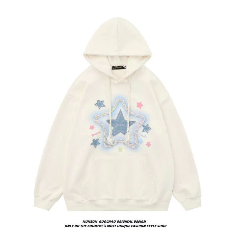 Embroidered Niche Design Hooded Sweatshirt