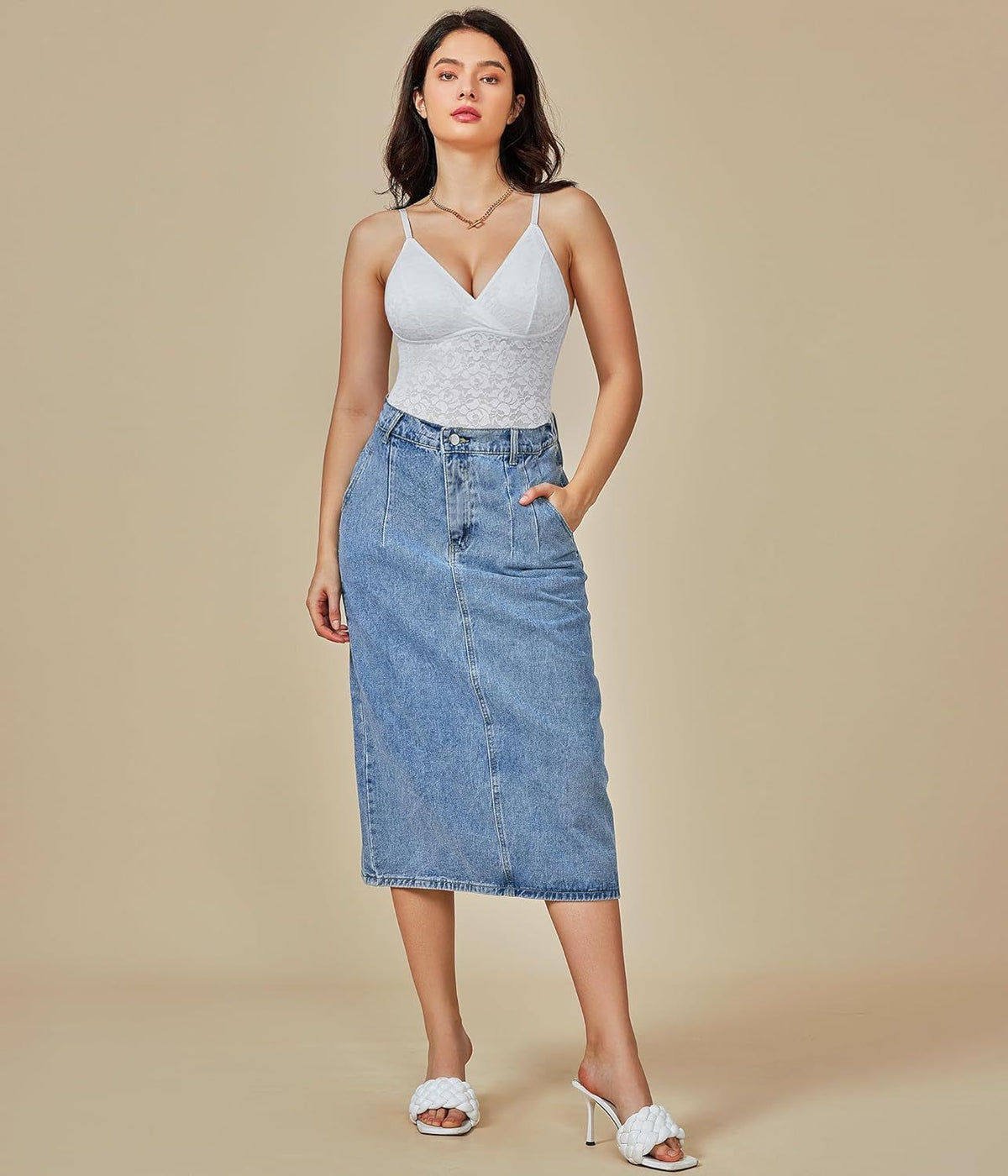 Lace Back Body-Shaping Corset & Shaping Camisole