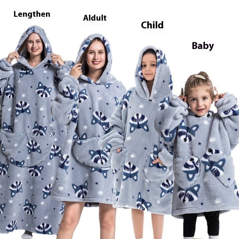 Cozy Oversized Thickened Hooded Blanket Sweatshirt
