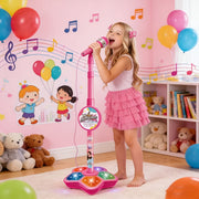 Lightweight Plastic Singing Microphone with Stand