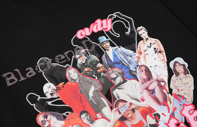 Graphic Short Sleeve Streetwear Hoodie for Men