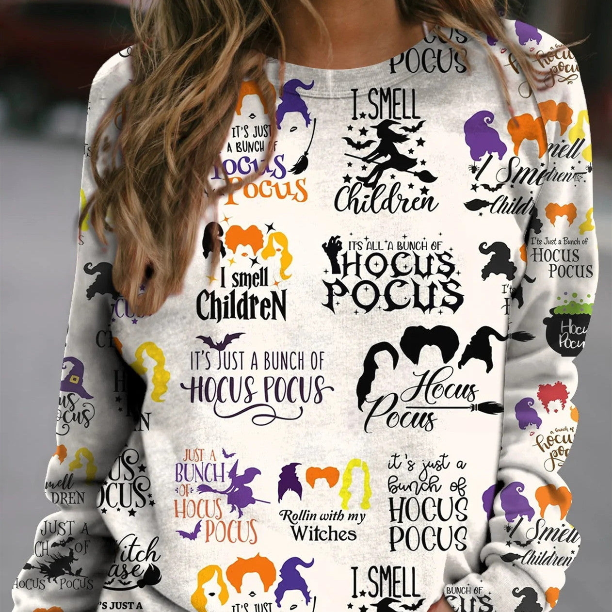 Women's 3D Printed Loose Long Sleeve Pullover Hoodie