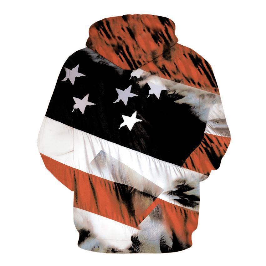 Women's 3D Print Hooded Pocket Pullover Sweatshirt