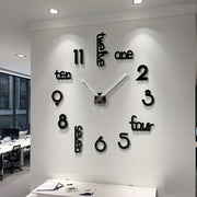 40 "Giant Frameless Large Wall Clock, Modern Home Decor for Living Room, Kitchen, Bedroom, Interior Decor Giant Silent Wall Clock Kit for Home Office Decor