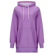 Women's Solid Color Hooded Split Shoulder Sleeve Sweater