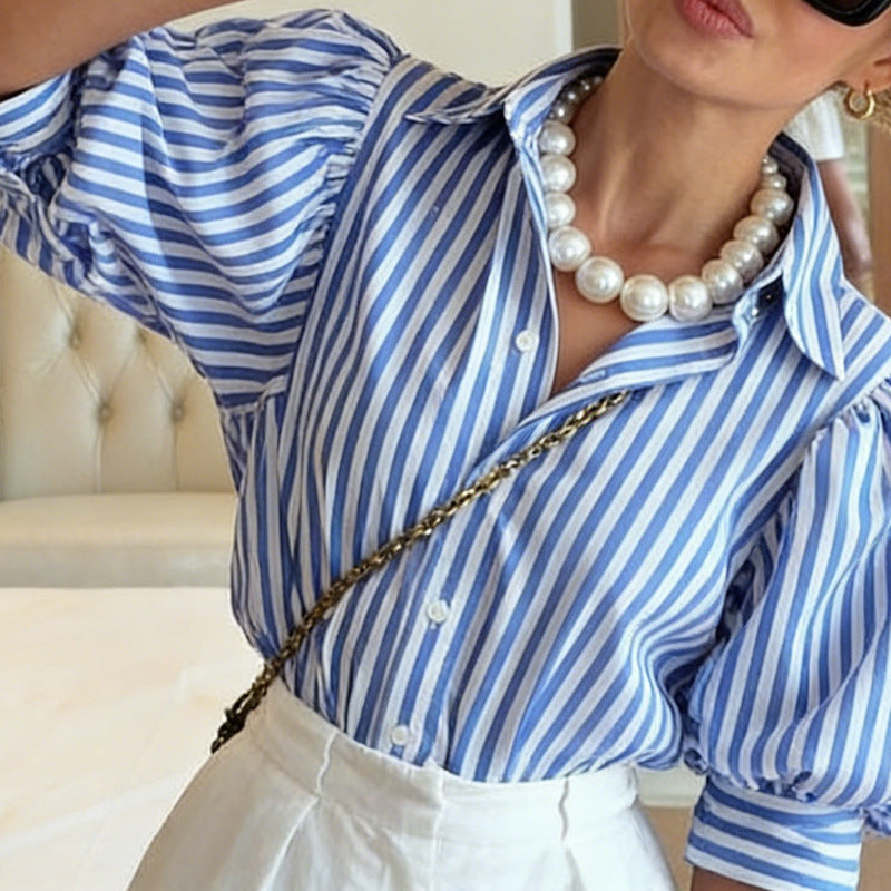 Women's French-style Striped Shirt