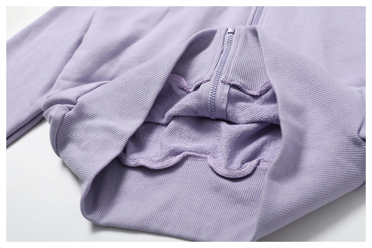 Women's Loose Zip Long Sleeve Sporty Casual Sweatshirt