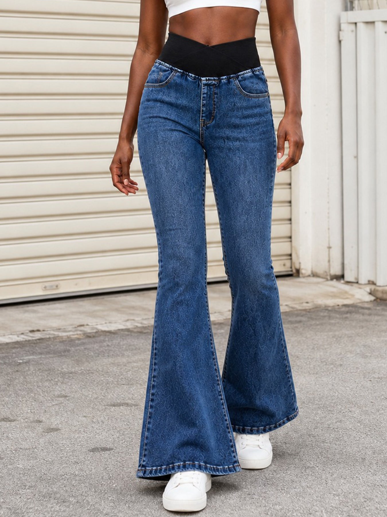 Classic Mid-Rise Flare Jeans for Women - Comfortable Fit and Style