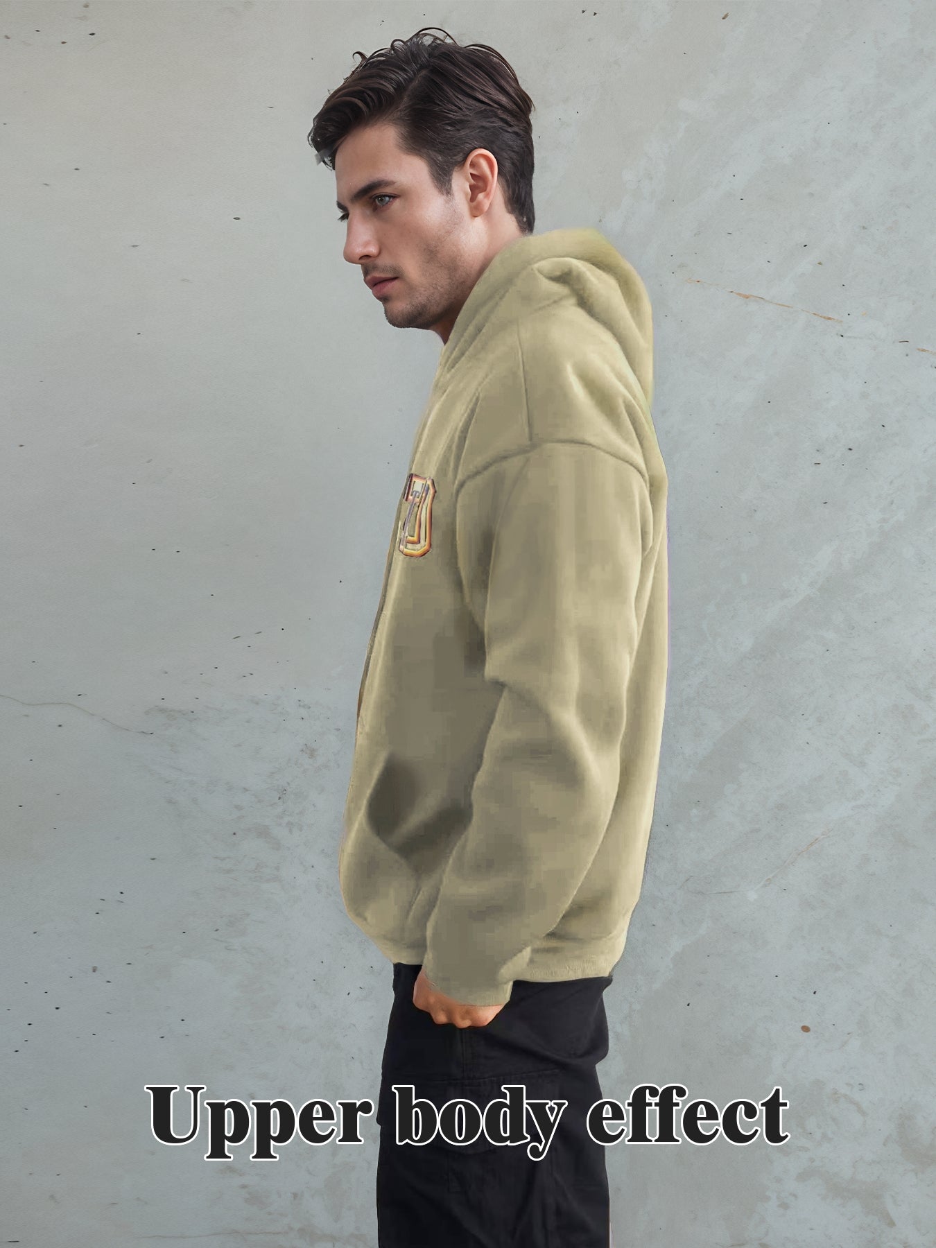 Unisex Stylish Solid Color Print Long Sleeve Hoodie