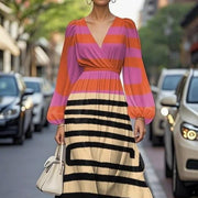 Printed Casual Womens Long Dress