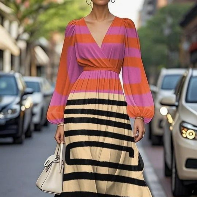 Printed Casual Womens Long Dress