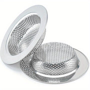 Double-Layer Stainless Steel Sink Strainers with 4.3 Inch Diameter - 2-Pack