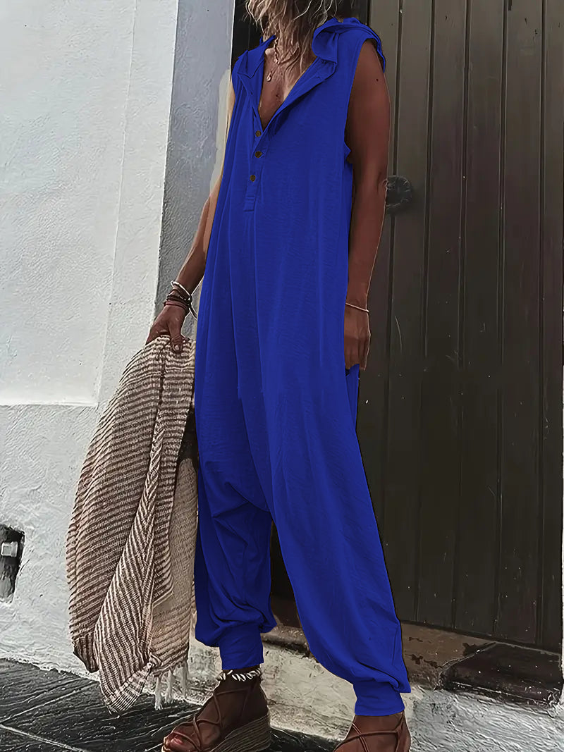 Women's Casual Hooded Jumpsuit