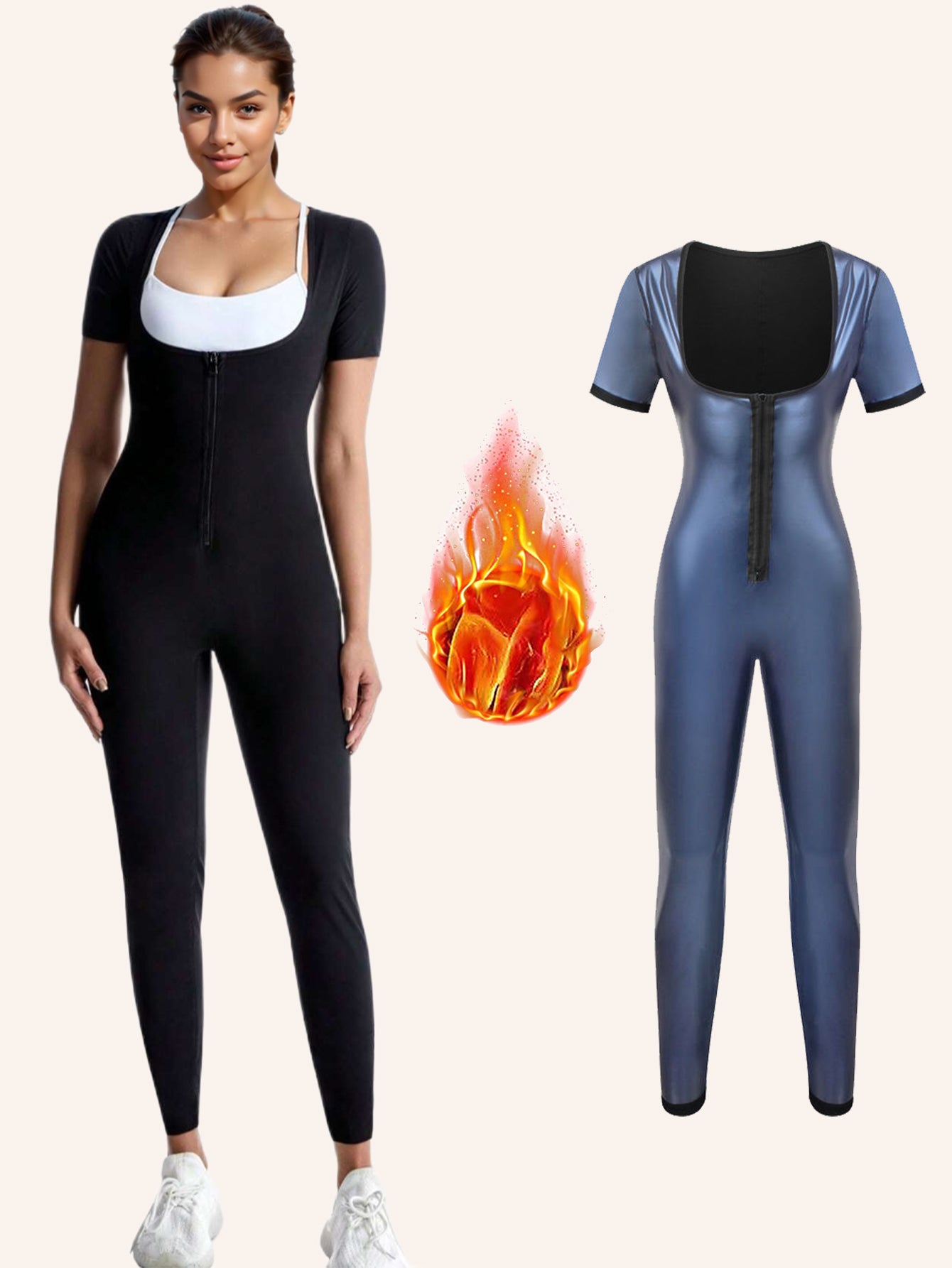 Women's Sweat Enhancer Sauna Jumpsuit & Waist Trainer
