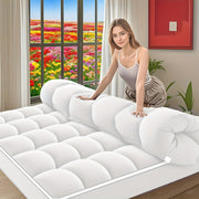 Extra Thick Mattress Pad Cover for Back Pain, Mattress Topper Cooling Mattress Protector with 8-21 Inch Deep Pocket with 1500GSM