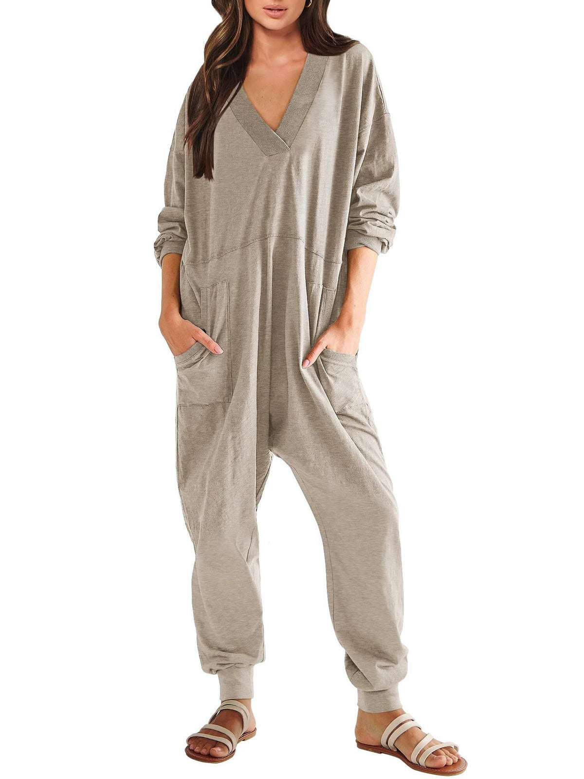 Women's Casual Multicolor Loose Romper Jumpsuit