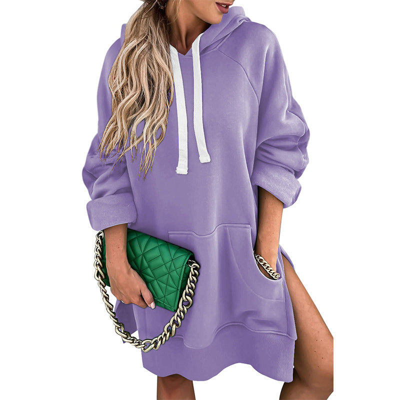 Cozy Solid Color Loose Mid-Length Women's Sweater