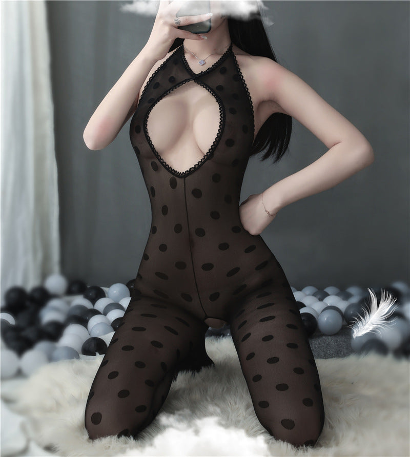 Women's Simple Printed Creative Stockings Jumpsuit